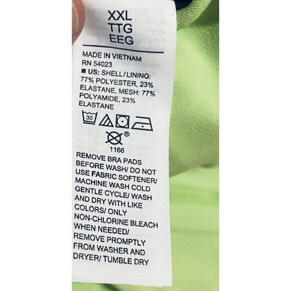 Old Navy Sports Bra Womens XXL Bright Green Light Support Power Soft Longline - Picture 5 of 5